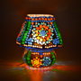 DKD Home Decor Lámpara de Sobremesa de Cristal Mosaico 19x19x22 cm