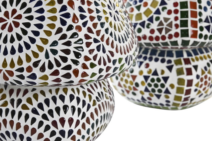 DKD Home Decor Lámpara de Sobremesa de Cristal Mosaico 19x19x22 cm DKD Home Decor Lámpara de Sobremesa de Cristal Mosaico 19x19x22 cm