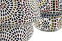 DKD Home Decor Lámpara de Sobremesa de Cristal Mosaico 19x19x22 cm