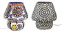 DKD Home Decor Lámpara de Sobremesa de Cristal Mosaico 19x19x22 cm