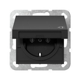 GIRA System 55 Enchufe Schuko KD 4454005 Antracita con Tapa Abatible 250V 16A