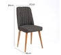Hanah Home Silla Vina Anthracite, Atlantic, Tela Lino y Tablero Melamina, Pino Atlántico