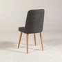 Hanah Home Silla Vina Anthracite, Atlantic, Tela Lino y Tablero Melamina, Pino Atlántico