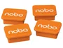Nobo Imanes para Pizarras Magnéticas Naranja - Blister 4 Unidades