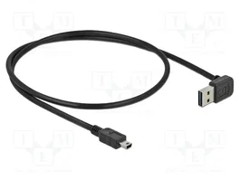 DeLOCK Cable USB 2.0 con conector Tipo-A angular y Mini-B, 0,5 m