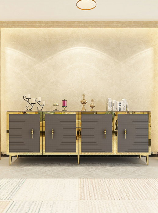 Hanah Home Consola Tuna 180 Antracita Dorado