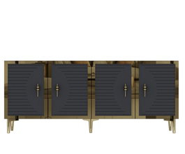 Hanah Home Consola Tuna 180 Antracita Dorado