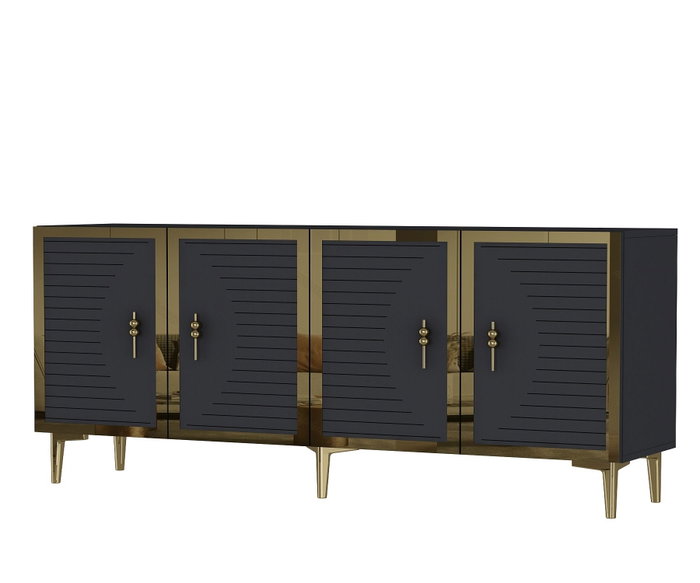 Hanah Home Consola Tuna 180 Antracita Dorado
