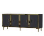 Hanah Home Consola Tuna 180 Antracita Dorado