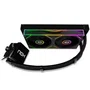 NOX Hummer M-240 LCD NXHUMMERM240LCDBK - Sistema de Refrigeración Líquida All-in-One con Pantalla LCD de 3.4' Magnética y ARGB, 240 mm, PWM, Compatible Intel y AMD (Negro)