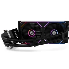 NOX Hummer M-240 LCD NXHUMMERM240LCDBK - Sistema de Refrigeración Líquida All-in-One con Pantalla LCD de 3.4' Magnética y ARGB, 240 mm, PWM, Compatible Intel y AMD (Negro)