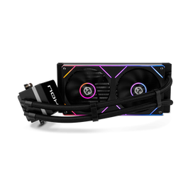 NOX Hummer M-240 LCD NXHUMMERM240LCDBK - Sistema de Refrigeración Líquida All-in-One con Pantalla LCD de 3.4' Magnética y ARGB, 240 mm, PWM, Compatible Intel y AMD (Negro)