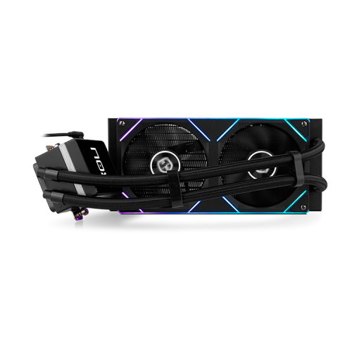 NOX Hummer M-240 LCD Kit RL Magnético ARGB Negro - Refrigeración Líquida AIO 240mm, Pantalla LCD Extraíble, 2 Ventiladores PWM 120mm, Compatible Intel/AMD, NXHUMMERM240LCDBK