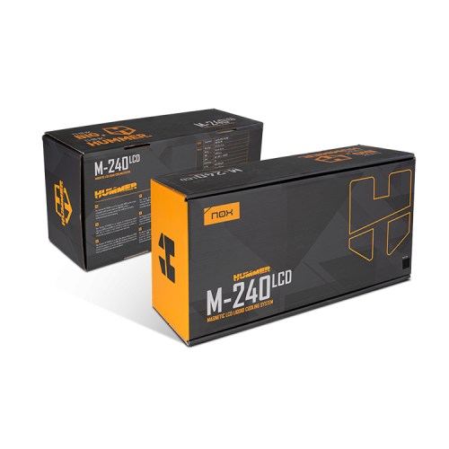 NOX Hummer M-240 LCD Kit RL Magnético ARGB Negro - Refrigeración Líquida AIO 240mm, Pantalla LCD Extraíble, 2 Ventiladores PWM 120mm, Compatible Intel/AMD, NXHUMMERM240LCDBK
