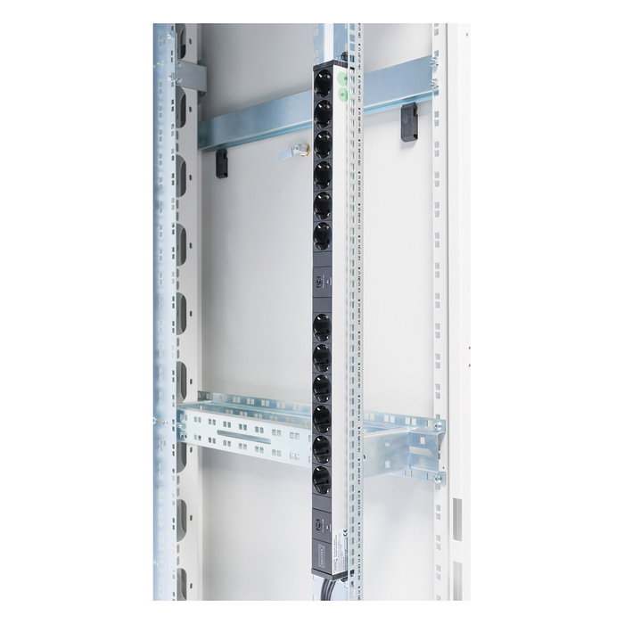 Digitus Regleta de Aluminio con Protección Sobrecarga, 12 Enchufes Schuko, Cable 2m