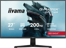 Iiyama G2771QS-B1 Monitor Gaming 27" QHD (2560x1440) Fast IPS, 200Hz, 0.5ms MPRT, FreeSync Premium, HDR, HDMI, DisplayPort, USB Hub, Altavoces, Negro