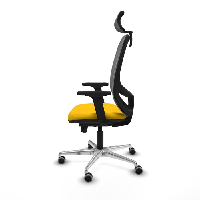 PIQUERAS Y CRESPO Silla de oficina Cilanco con mecanismo Sincro, Amarillo y Gris