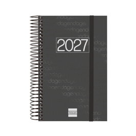 Finocam Agenda Anual 2027 Espiral Basic Year Negro