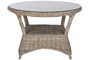 DKD Home Decor Mesa Comedor Indonesia 1c24 Ratán Cristal Templado 120 x 82 x 120 cm