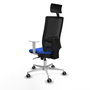 PIQUERAS Y CRESPO Silla de oficina Horna con mecanismo Sincro, Azul y Negro