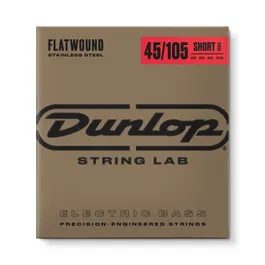 Dunlop Juego Bajo Entorchado Plano 45-105 (Escala Corta)