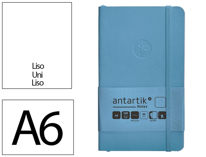 Antartik Cuaderno Antartik Notes Tapa Blanda Azul Claro A6 Antartik Cuaderno Antartik Notes Tapa Blanda Azul Claro A6