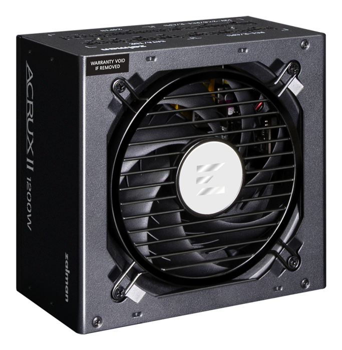 Zalman ACRUX II Fuente de Alimentación PC 1200W 80 Plus Platinum ATX 3.1 Negra Ventilador 12 cm Totalmente Modular
