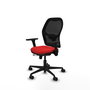 PIQUERAS Y CRESPO Silla de oficina Jorquera con mecanismo Sincro/Traslack, Rojo y Negro