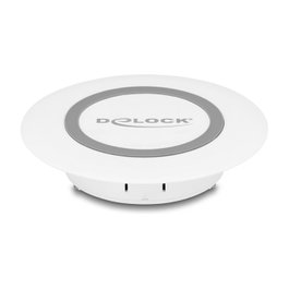 DeLOCK 66260 Cargador inalámbrico de 15 W para instalación en mesa, blanco