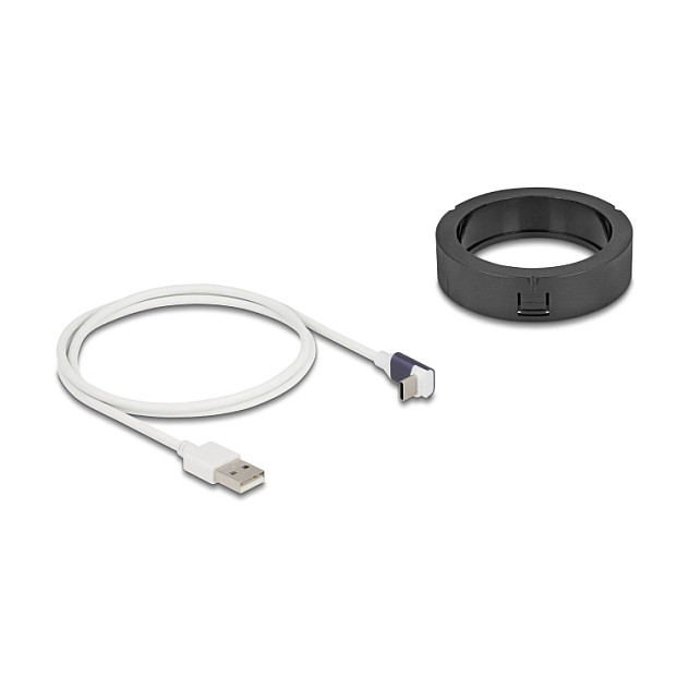 DeLOCK 66260 Cargador inalámbrico de 15 W para instalación en mesa, blanco
