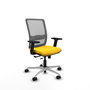 PIQUERAS Y CRESPO Silla de oficina Haches con mecanismo Sincro/Traslack Amarillo y Gris