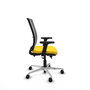 PIQUERAS Y CRESPO Silla de oficina Haches con mecanismo Sincro/Traslack Amarillo y Gris