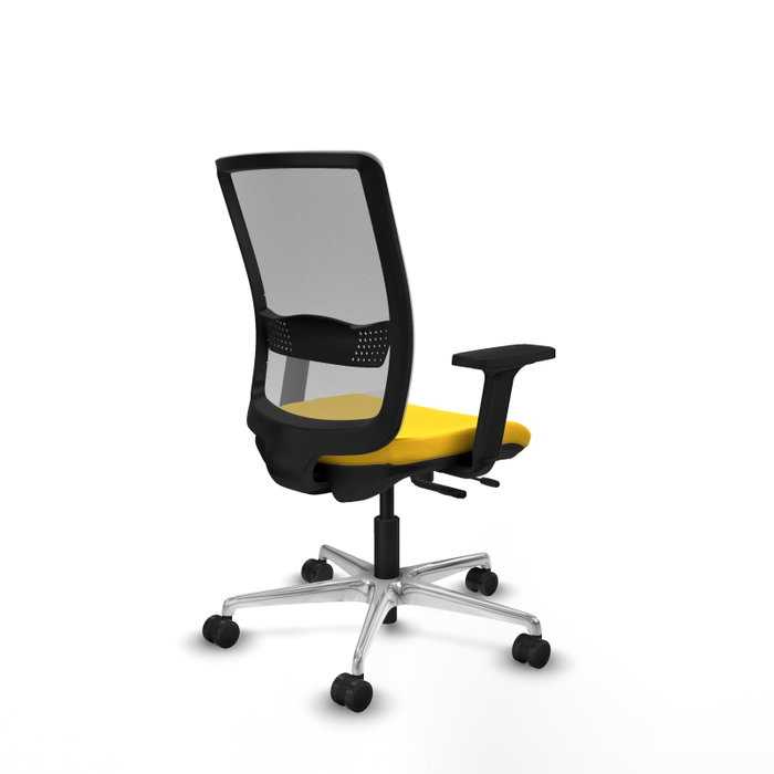 PIQUERAS Y CRESPO Silla de oficina Haches con mecanismo Sincro/Traslack Amarillo y Gris