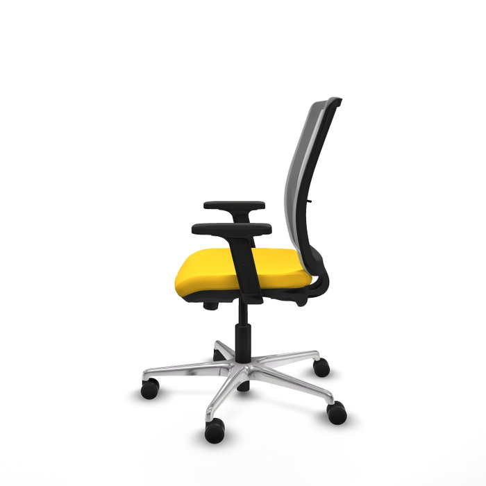 PIQUERAS Y CRESPO Silla de oficina Haches con mecanismo Sincro/Traslack Amarillo y Gris