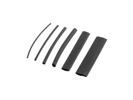 LANBERG ORG01-ST100B Tubo Termorretráctil Negro, 100 Piezas de 10 cm, Diámetros 1.5-13mm