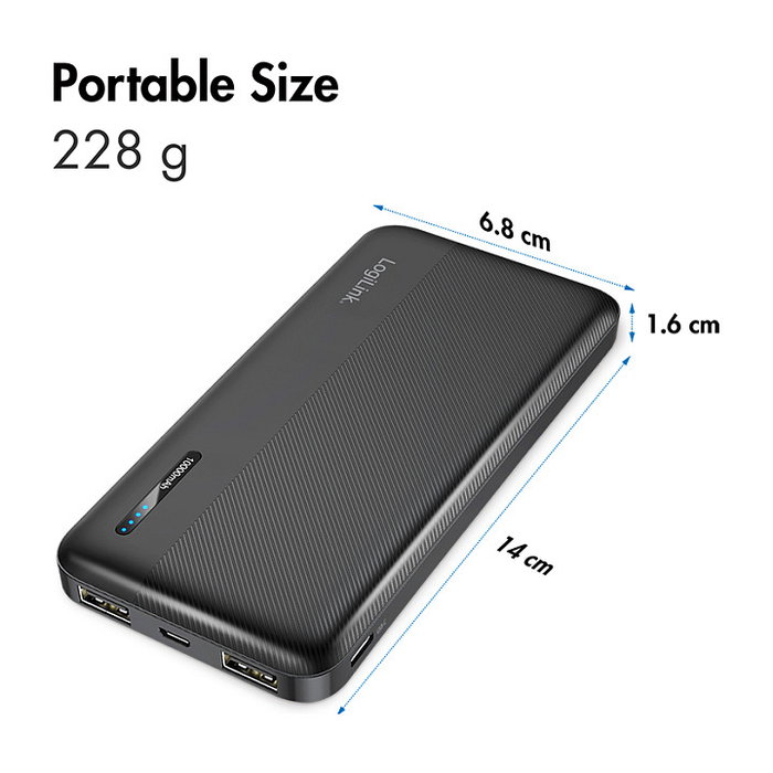 LogiLink Mobile Power Bank 10.000 mAh USB-C negro