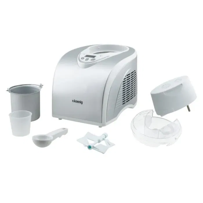 Hkoenig Máquina para Hacer Helados HF180 1L con Grupo Frío Integrado y Pantalla LCD, 135W
