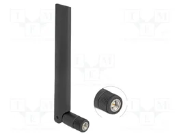 DeLOCK Antena WiFi 6E 3 dBi SMA Omnidireccional Negra
