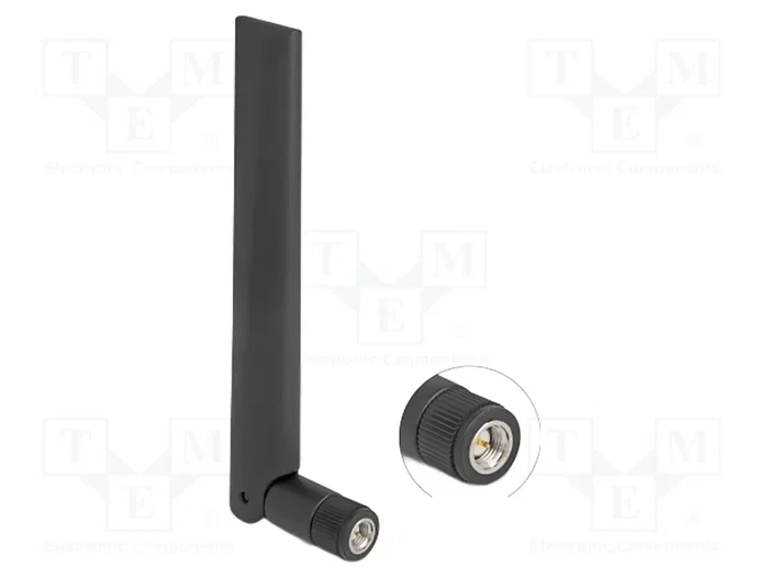DeLOCK Antena WiFi 6E 3 dBi SMA Omnidireccional Negra DeLOCK Antena WiFi 6E 3 dBi SMA Omnidireccional Negra