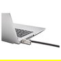 Kensington NanoSaver Slim 2.0 Candado para Portátiles con Doble Cabezal, Llave, Acero al Carbón, Plata/Negro