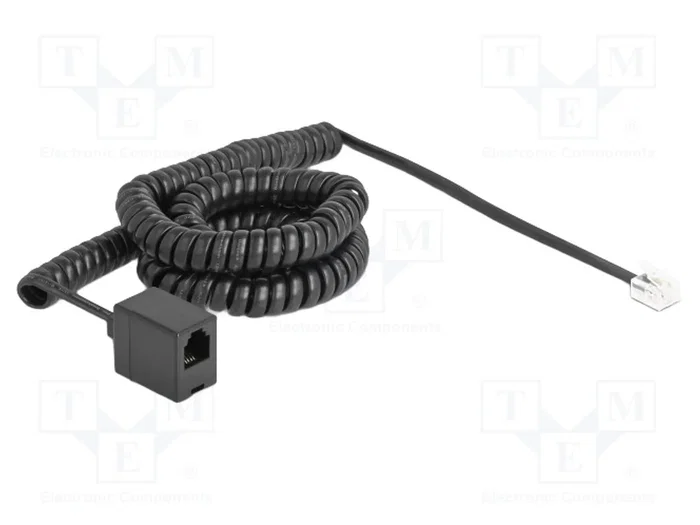 DeLOCK 90233 Cable telefónico espiral RJ11 a RJ11 5 m negro DeLOCK 90233 Cable telefónico espiral RJ11 a RJ11 5 m negro