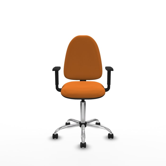 PIQUERAS Y CRESPO Silla de oficina Aýna Naranja con Base Cromada