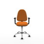 PIQUERAS Y CRESPO Silla de oficina Aýna Naranja con Base Cromada