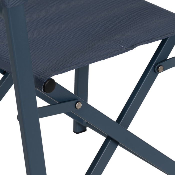 Silla Director Azul Aluminio-Textileno 56 X 53 X 84 cm (Set de 2) Silla Director Azul Aluminio-Textileno 56 X 53 X 84 cm (Set de 2)