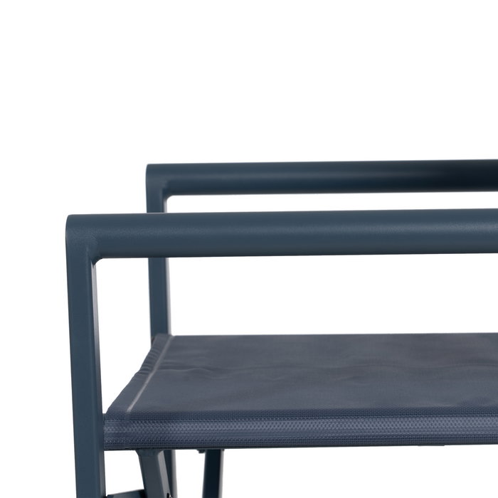 Silla Director Azul Aluminio-Textileno 56 X 53 X 84 cm (Set de 2) Silla Director Azul Aluminio-Textileno 56 X 53 X 84 cm (Set de 2)