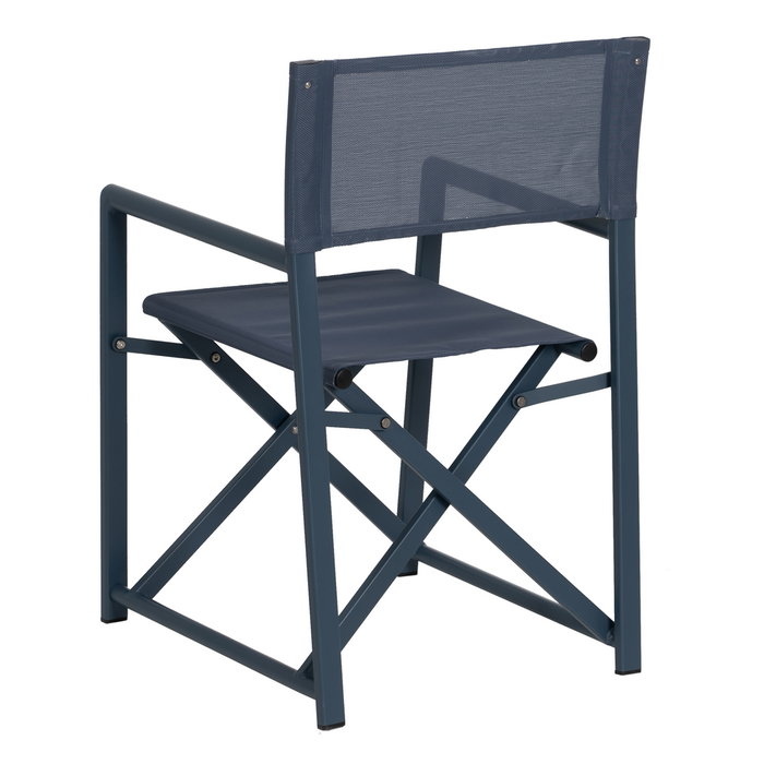 Silla Director Azul Aluminio-Textileno 56 X 53 X 84 cm (Set de 2) Silla Director Azul Aluminio-Textileno 56 X 53 X 84 cm (Set de 2)