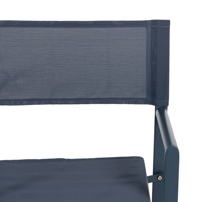 Silla Director Azul Aluminio-Textileno 56 X 53 X 84 cm (Set de 2) Silla Director Azul Aluminio-Textileno 56 X 53 X 84 cm (Set de 2)
