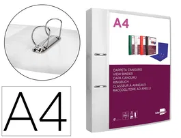 Liderpapel Carpeta Canguro 2 Anillas 40 mm Polipropileno DIN A4 Transparente