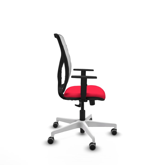 PIQUERAS Y CRESPO Silla de oficina Motilla con Mecanismo Sincro, Rojo y Blanco