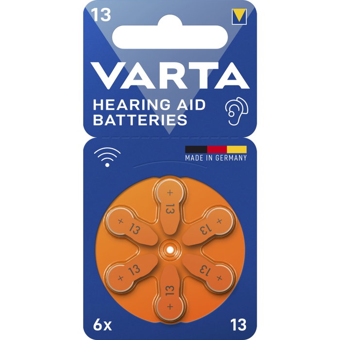 Varta Pilas para Audífonos 13, Zinc-Aire 1,45 V (Pack de 6) Varta Pilas para Audífonos 13, Zinc-Aire 1,45 V (Pack de 6)
